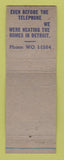Matchbook Cover - Koenig Coal Fuel Oil Concrete Detroit MI WEAR