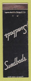 Matchbook Cover - Sindbads Restaurant Detroit MI