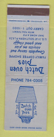 Matchbook Cover - Dutch Oven Pies Indianapolis? IN