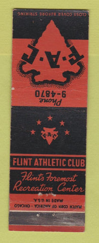 Matchbook Cover - Flint Athletic Club MI