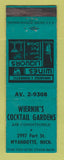 Matchbook Cover - Wiernik's Cocktail Gardens Wyandotte MI