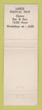 Matchbook Cover - Schlang's Bavarian Festival 1966 Gaylord MI WEAR