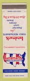 Matchbook Cover - Landmark Restaurants