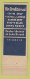 Matchbook Cover - Central Plaza Hotel Chicago IL