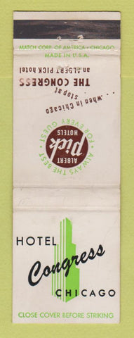 Matchbook Cover - Hotel Congress Chicago IL WEAR