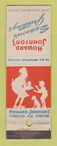 Matchbook Cover - Howard Johnson's Ice Cream Christmas