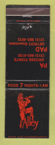 Matchbook Cover - Piper's Alley Grosse Pointe Detroit MI