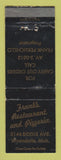 Matchbook Cover - Frank's Restaurant Pizza Wyandotte MI WORN