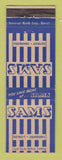 Matchbook Cover - Sams Detroit Dearborn MI