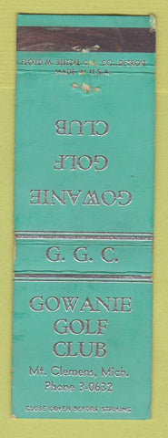 Matchbook Cover - Gowanie Golf Club Mount Clemens MI WEAR