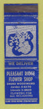 Matchbook Cover - Pleasant Ridge Flower Shop Detroit MI WORN