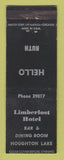 Matchbook Cover - Limberlost Hotel Houghton Lake MI WEAR