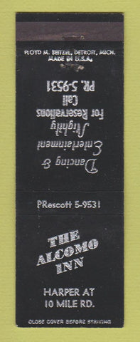 Matchbook Cover - The Alcomo Inn Detroit MI