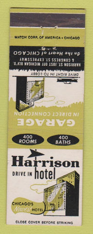 Matchbook Cover - Harrison Hotel Chicago IL