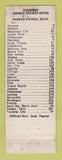 Matchbook Cover - Harbor Springs Hotel Harbor Springs MI WEAR