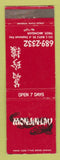 Matchbook Cover - Mon Jin Lau Troy MI Chinese Restaurant WEAR
