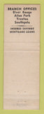 Matchbook Cover - Down River Federal Savings Wyandotte MI 1959 WEAR