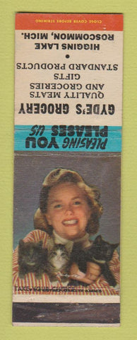 Matchbook Cover - Gyde's Grocery Roscommon MI #2