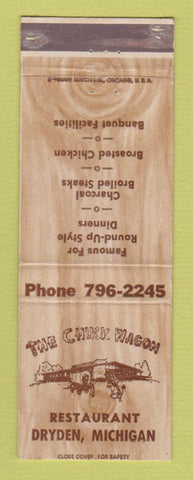 Matchbook Cover - The Chuck Wagon Restaurant Dryden MI