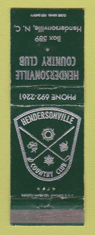 Matchbook Cover - Hendersonville Country Club NC