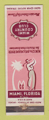 Matchbook Cover - Miami Country Club FL WEAR