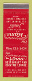 Matchbook Cover - Flame Restaurant Miami FL