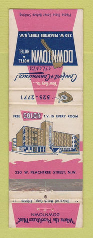 Matchbook Cover - Downtown Hotel Motel Atlanta GA
