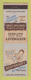 Matchbook Cover - Restokraft Mattresses Detroit MI