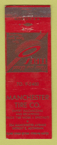 Matchbook Cover - Manchester Tire Company Detroit MI