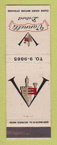 Matchbook Cover - Vanelli Italian Restaurant Detroit MI