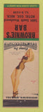 Matchbook Cover - Brownie's Bar Royal Oak MI pinup