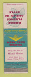 Matchbook Cover - 1955 Dodge Michel Motors Grosse Pointe MI WEAR