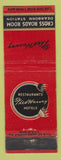 Matchbook Cover - Fred Harvey Cross Roads Room Dearborn Station Chicago IL WEAR