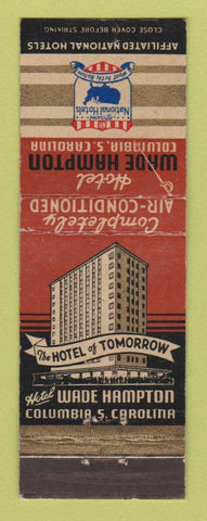 Matchbook Cover - Hotel Wade Hampton Columbia SC