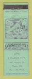 Matchbook Cover - Roe Lumber Plymouth MI