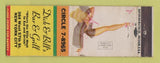 Matchbook Cover - Dick & Bill's Bar Grill New York City pinup