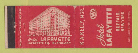 Matchbook Cover - Hotel Lafayette Buffalo NY WORN