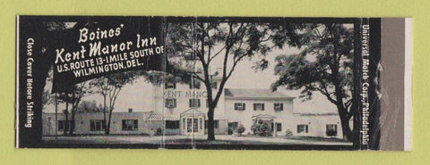 Matchbook Cover - Boines' Kent Manor Inn Wilmington DE Full Length