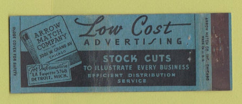 Matchbook Cover - Arrow Match Company Chicago IL Full Length