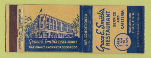 Matchbook Cover - Grace Smith's Restaurant Toledo OH