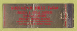 Matchbook Cover - Rosemond Hills Farm Franklin? MI