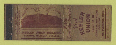 Matchbook Cover - Keeler Union Central Michigan College Mount Pleasant MI WEAR