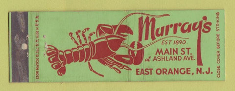 Matchbook Cover - Murray's Restaurant East Orange NJ lobster WEAR Full Length