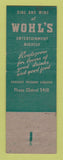 Matchbook Cover - Wohl's Restaurant St Louis MO WEAR