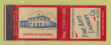 Matchbook Cover - Fine Arts Laundry Detroit MI