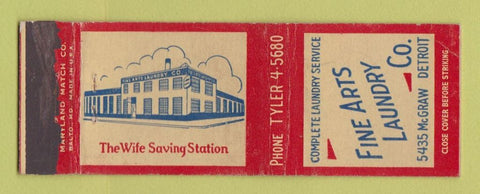Matchbook Cover - Fine Arts Laundry Detroit MI