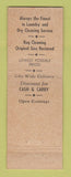 Matchbook Cover - Fine Arts Laundry Detroit MI