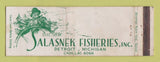 Matchbook Cover - Salasnek Fisheries Detroit MI WORN Full Length