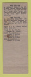 Matchbook Cover - C Schuett Real Estate Detroit MI WEAR