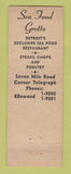 Matchbook Cover - Sea Food Grotto Detroit MI